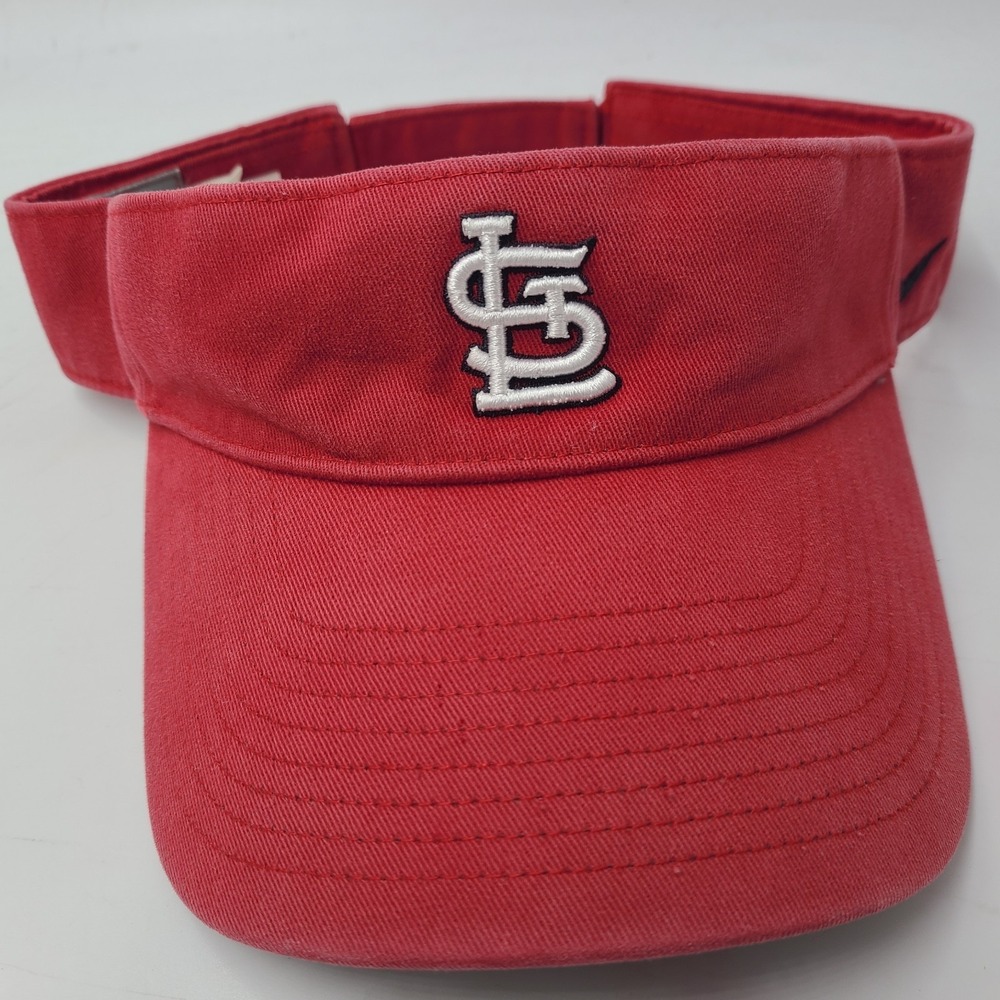 St Louis Cardinals Visor Hat Nike Adjustable‎ Red White MLB Cotton Casual Wear